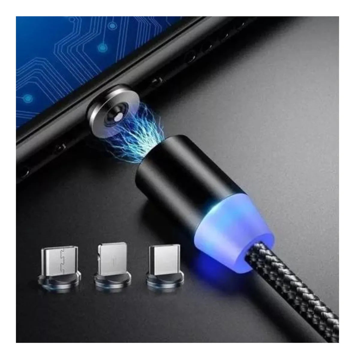 3-in-1 Charging Cable (Magnetic Tip)